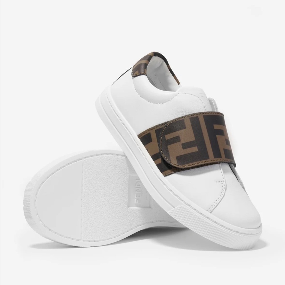 Fendi Monogram FF Nappa leather unisex junior sneakers - Picture 14 of 14